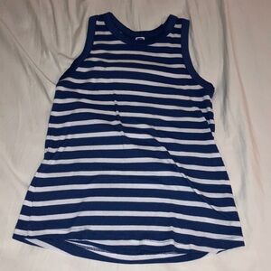 Old Navy Navy and White Striped Tank Top